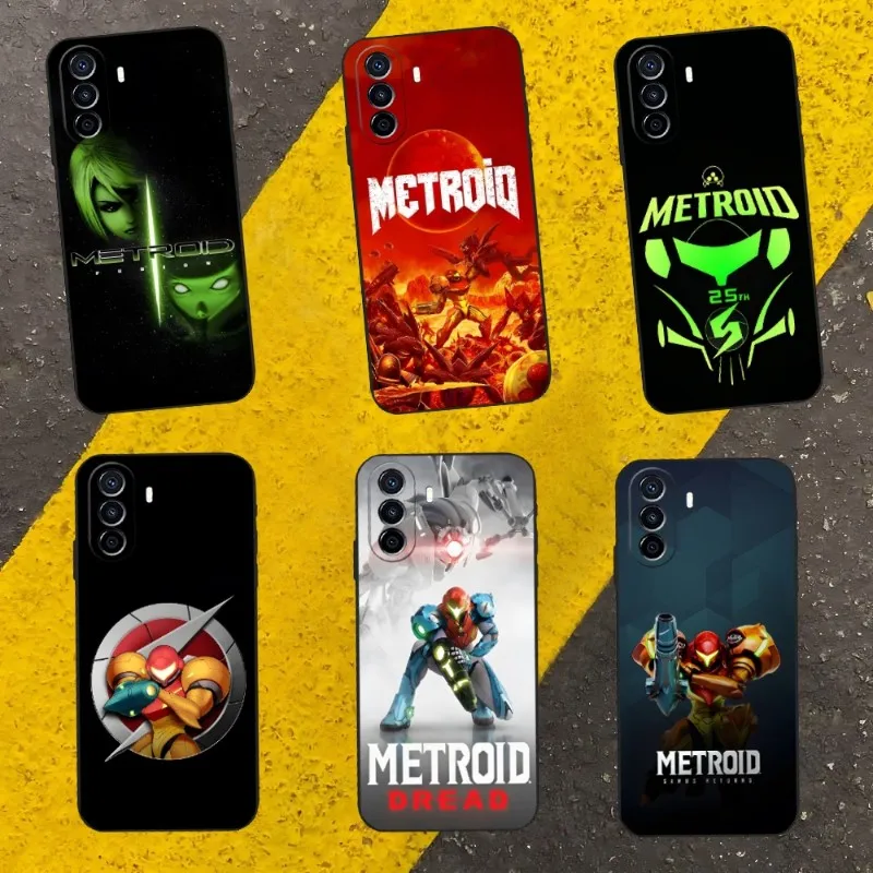 M-Metroid Game D-Drakes Custodia Per Telefono Per Huawei P30 P50 P40 Mate50 Mate40 Mate30 Nova10 Nova9 Nova8 Pro Plus Cover Morbida Nera