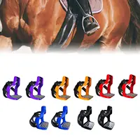 2x Horse Riding Stirrups, Horse Saddle Stirrups, Professional Aluminum English Riding Protection Saddle for Equestrian 1