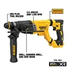 DEWALT DCH263 SDS Plus 1-1/8-Inch 20V MAX Brushless D-Handle Rotary Hammer With DWH205DH Dust Extractor, Tool Only 3