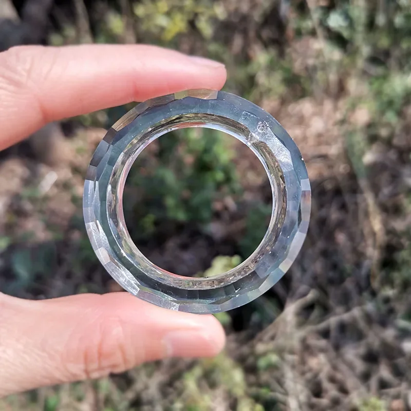 Clear Ring Circle Crystals Prism Glass Suncatcher Chandelier Prisms Parts Drops Hanging Crystals Sun Catcher Pendant