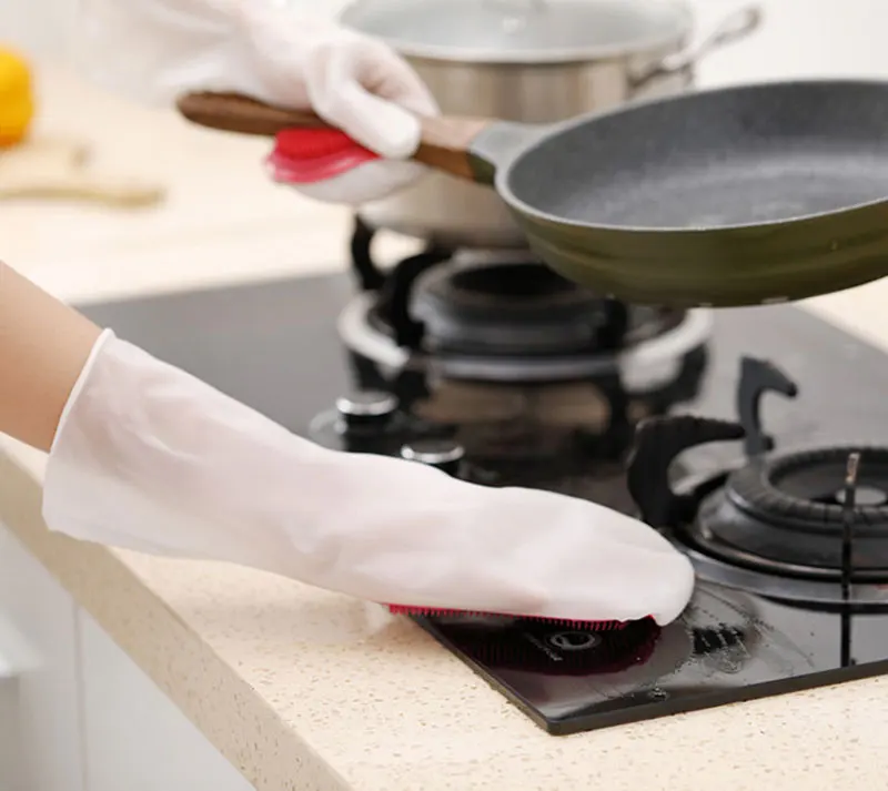 (🔥Hot Sale Now-48% Off)silicone Dish Washing Gloves