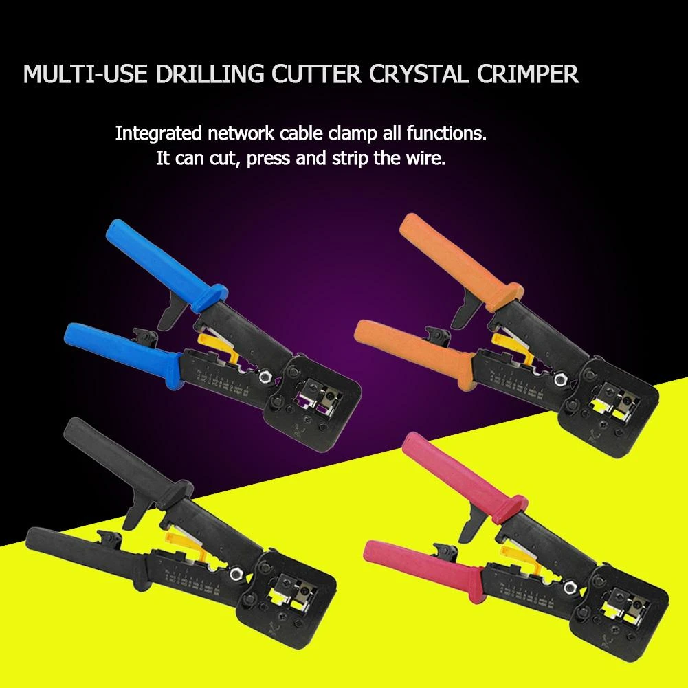 cable toner probe Multi-use Drilling Cutter Crystal Crimper Hand 6P 8P Dual-purpose Network Tools Pliers Cable Stripper Pressing Clamp Tongs Clip wiretracker