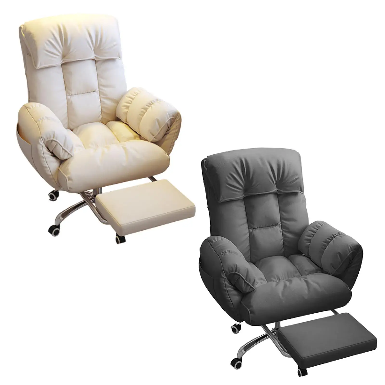 Lazy Computer Chair Office Chair Soft Silent Wheels Big and Tall Side Pockets Lazy Computer Chair Office Chair Soft Silent Wheels Big and Tall Side Pockets