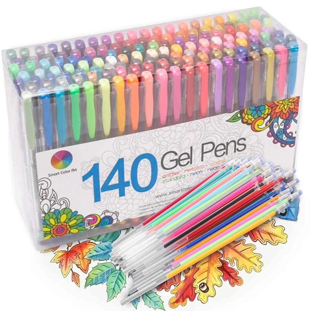 100pcs Gel Pen Multicolour Ballpoint Highlighter Refill Colorful Shining Pens For School Supplies Students Stationery gel pens ballpoint pen color pen set colored pens gel pen refills
