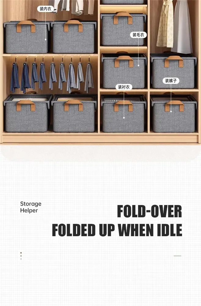 Description Picture 6 of itemBedroom Clothes Storage Box With Transparent Lid Drawers Organizer For T-Shirt Pants Underwear Organizer Wardrobe Storage