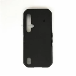 Blackview 5.84 Soft TPU Silicone Phone Case with Back Finger Ring and Bracket for Blackview BV9900 (Black TPU Case)