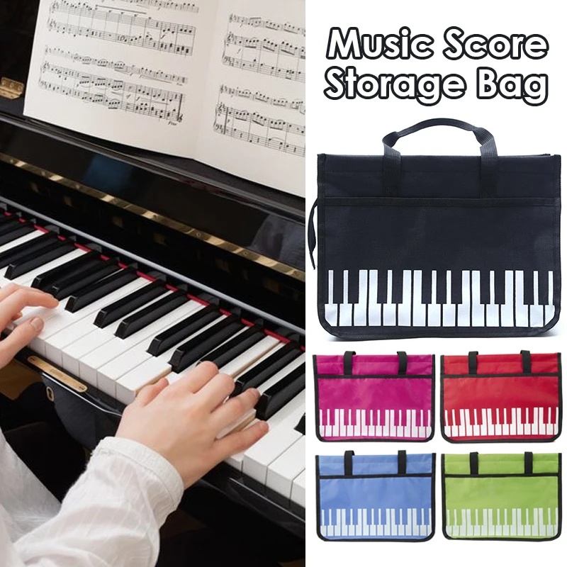 Large Capacity Music Score Storage Bag Thickened Wear Resistant Zipper Handbag Piano Music Score Bag Piano Accessories