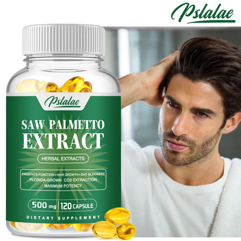Saw Palmetto Extract-Promotes Hair Growth, Supports Prostate, Urinary Tract Health, DHT Blocker Capsules