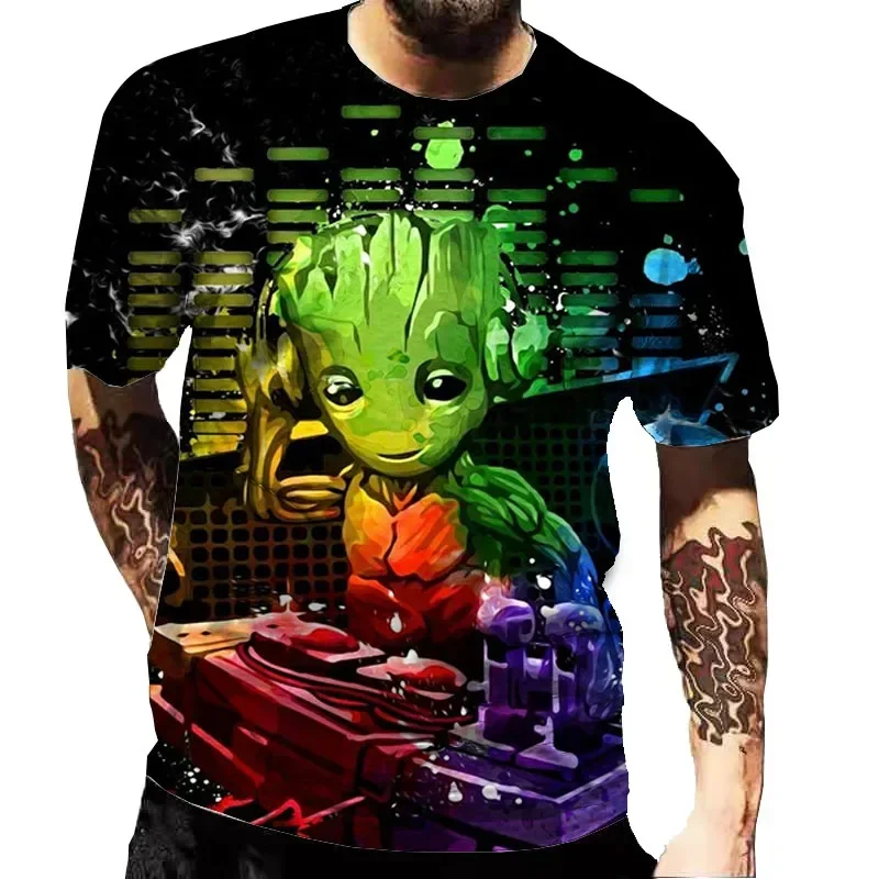 Disney Guardians Of The Galaxy T-Shirt Cartoon Anime Dj Groot 3D Print Streetwear Uomo Donna Cool Fashion T Shirt Bambini Tees Top
