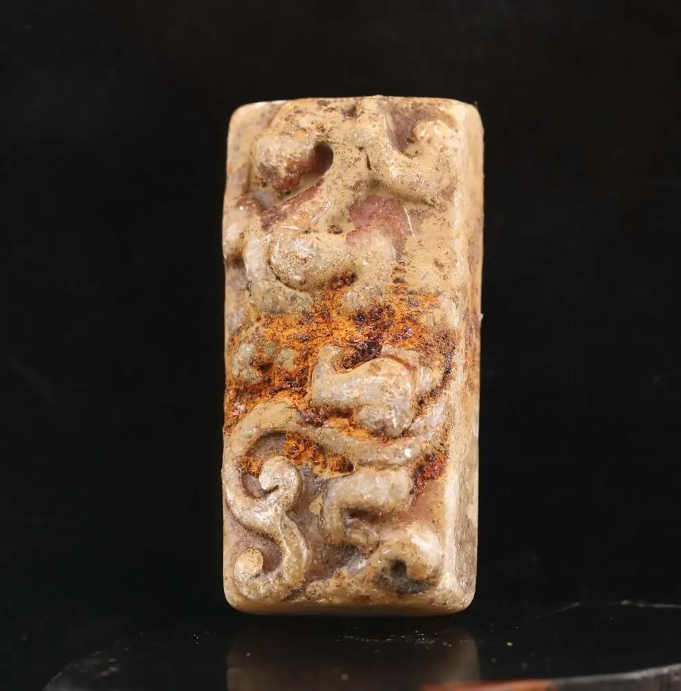 

Old natural jade hand-carved statue of dragon