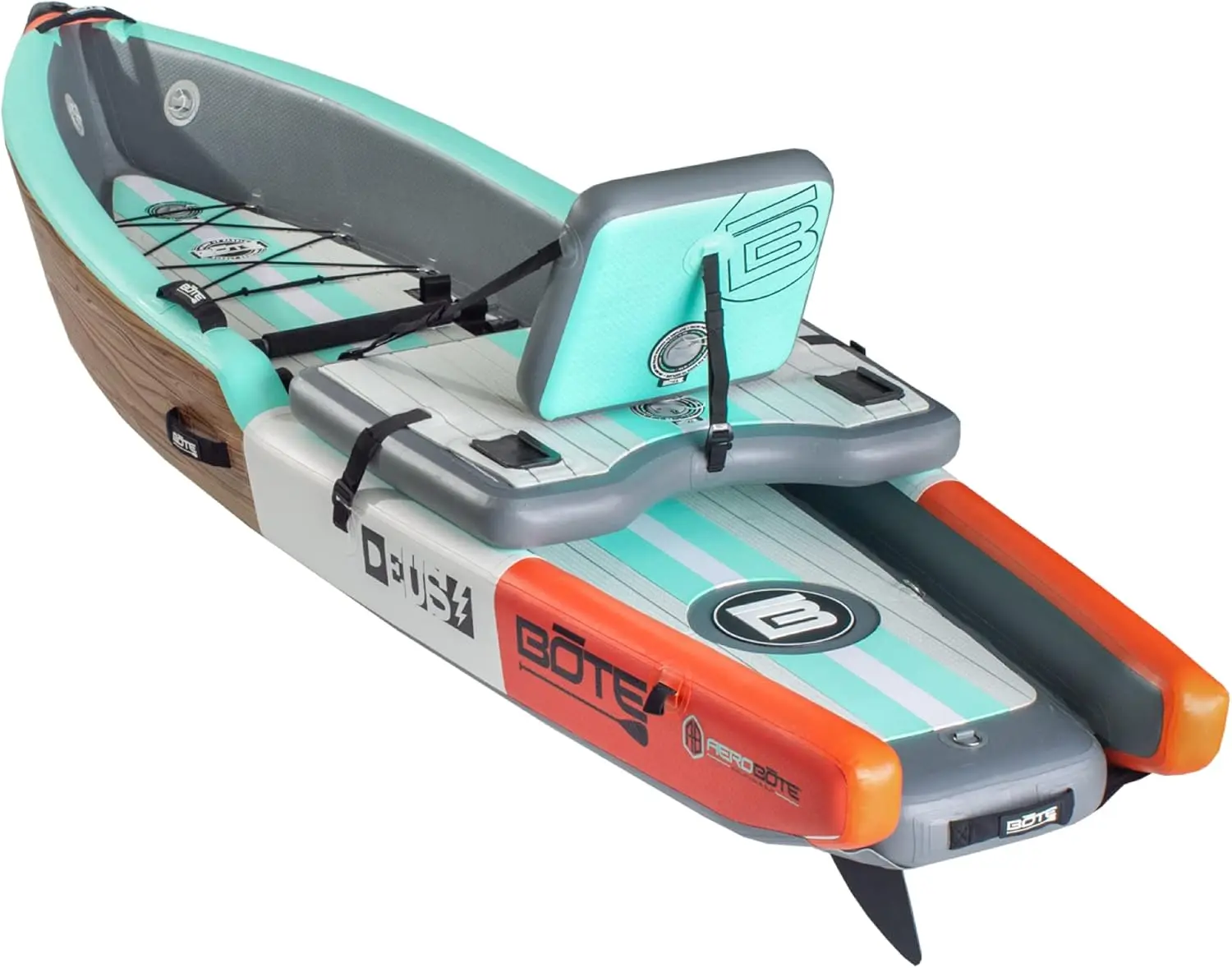 Deus Aero Inflatable MagnePod Compatible Kayak for Adults Kids includes Travel Bag 1 Person Single Rider Blow Up Kayaking