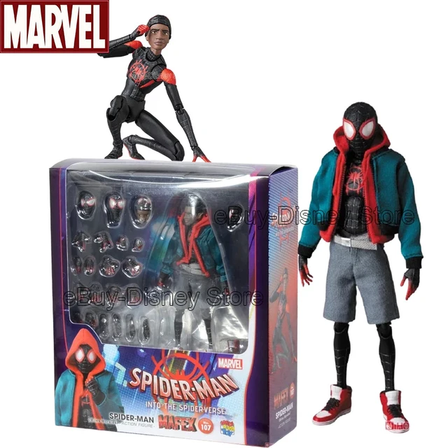 Ko Mafex 107 Spider Man Action Figure Toys 1/12 Spiderman Into The Spider-verse Miles Morales Model Statue Dolls Children Gifts
