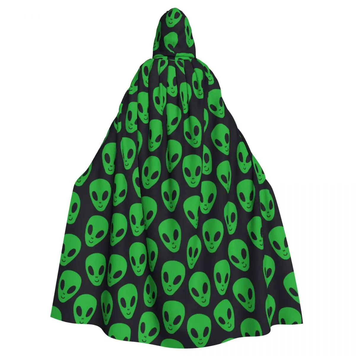 

Long Cape Cloak Green Alien UFO (2) Hooded Cloak Coat Hoodies