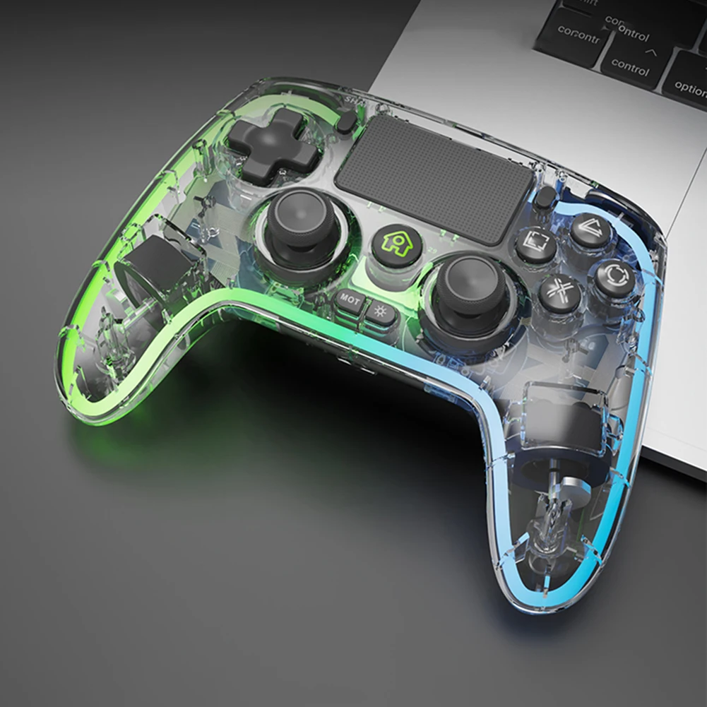 Controller Wireless Trasparente Controller Per Gamepad Wireless A Doppia Vibrazione Funzione Di Programmazione Controller Wireless Bt Per Pc Ps4