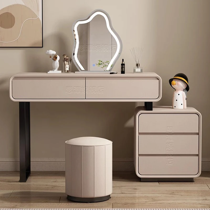 

Modern Makeup Dressing Table Drawer Storage Stool Nordic Dressing Table Luxury Corner Tocador Maquillaje Furniture Bedroom