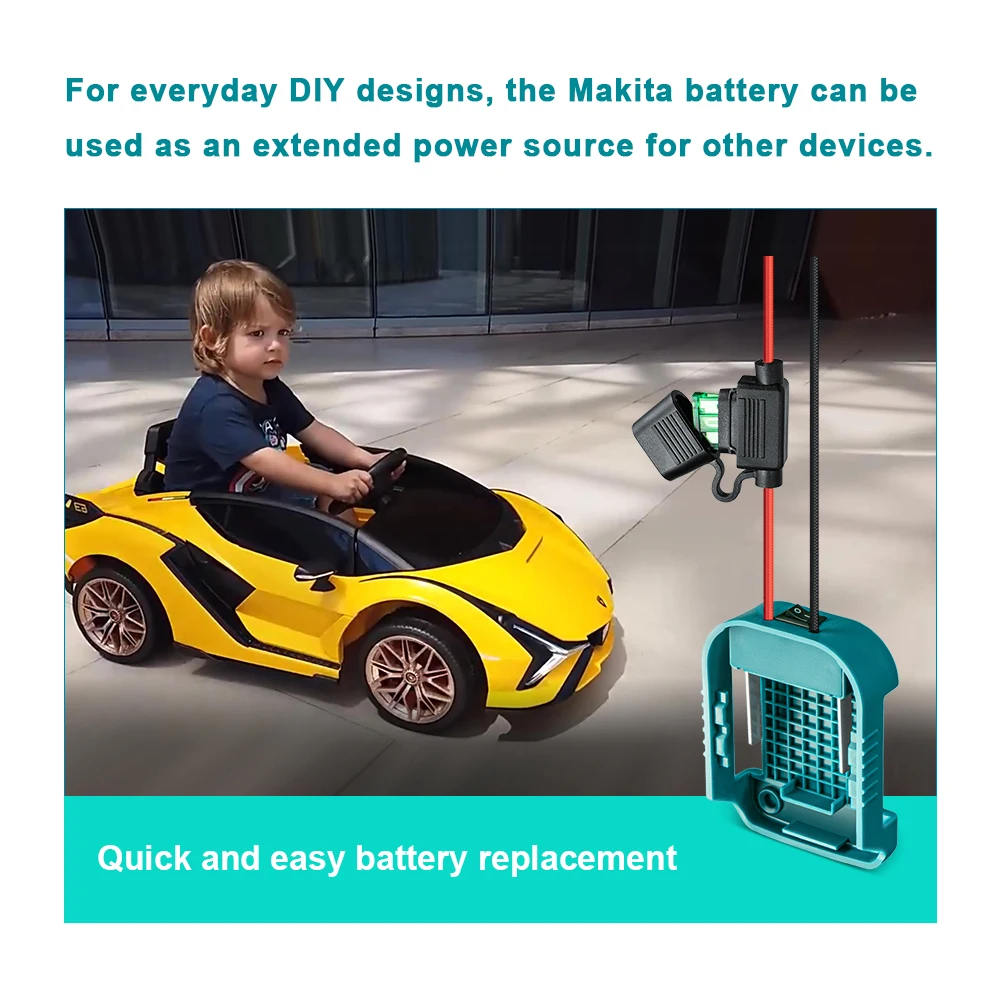 External Battery Adapter Converter for MT Makita 14V/18V Battery DIY Power Tool
