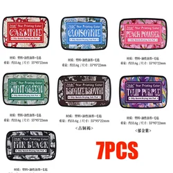 Starry Printing Colorful Oil Ink Pad Set - Vibrant Vintage Ink for Crafting and Planning (Light yellow)