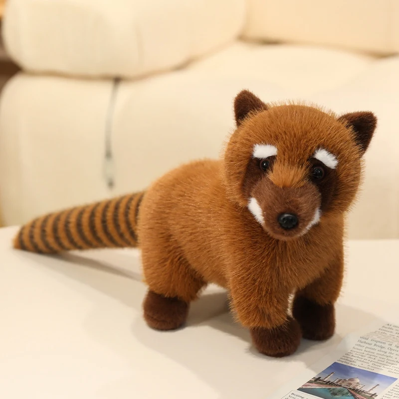 Hot 1pc 50cm Realistic Raccoon Stuffed Animal Doll Cute Simulation Handmade High Quality Kids Ornament Lovely Toy Gift