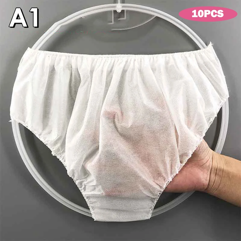 10PCS/Set Women Non-woven Disposable Panties Underwear Briefs Set