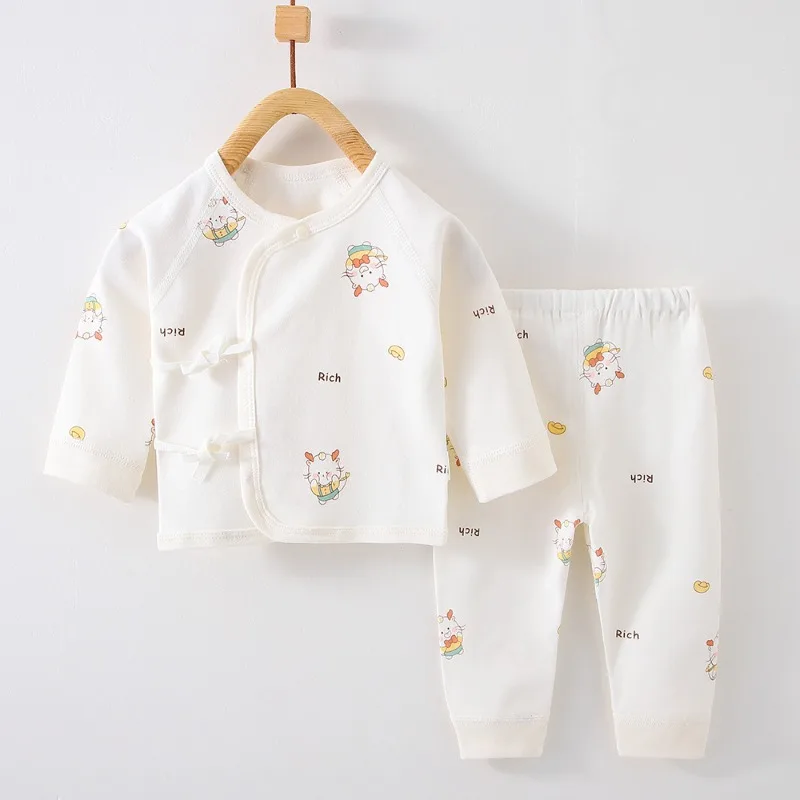 Cotton Newborn Baby Girl Boy Infant Casual New Born Clothes For Girls Boys Spring Autumn Clothing NewPure Cotton Baby Split Set