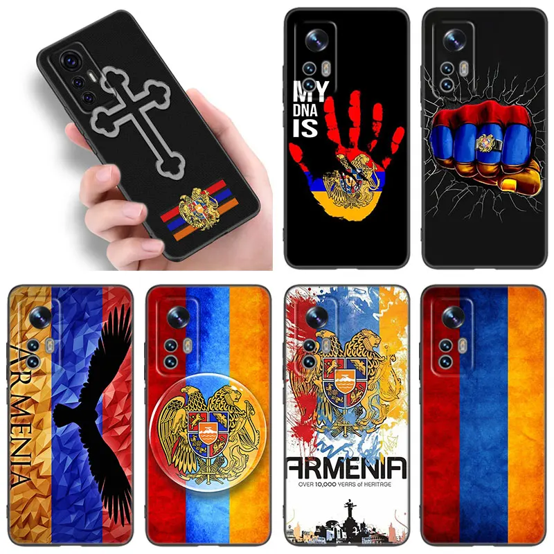 Custodia Per Telefono Bandiera Armenia Armenia Per Xiaomi Mi A2 8 9 Se Note 10 10T 11 12 Lite 9T 11T 12S 12T Pro A3 6X 12X Tpu Cover Nera