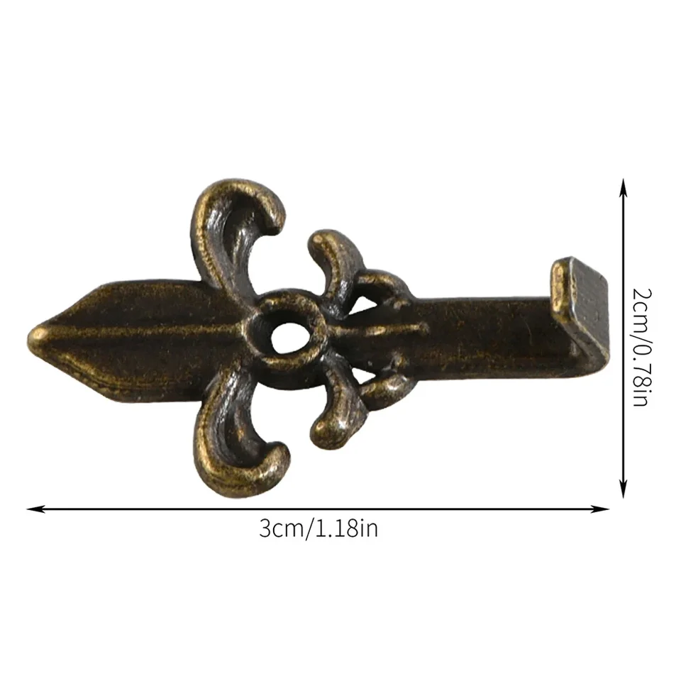 Ganci Appendiabiti Fuxxer Vintage - Set 4 Pezzi In Ferro Effetto Oro Anticato
