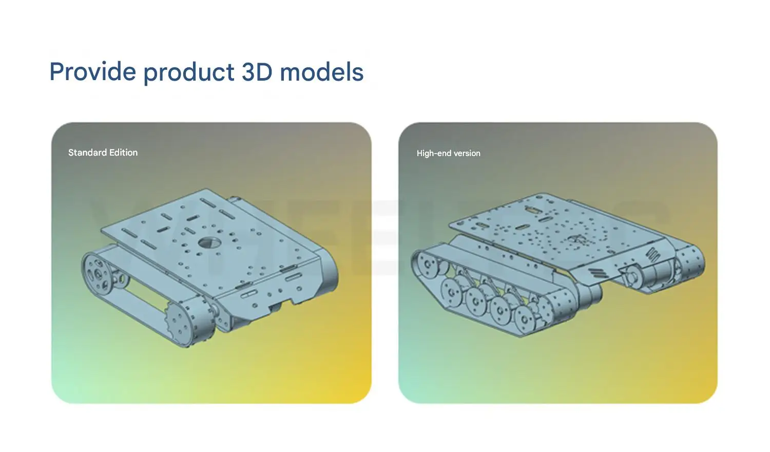WHEELTEC R3 series crawler vehicle chassis, made of all metal, strong and stable