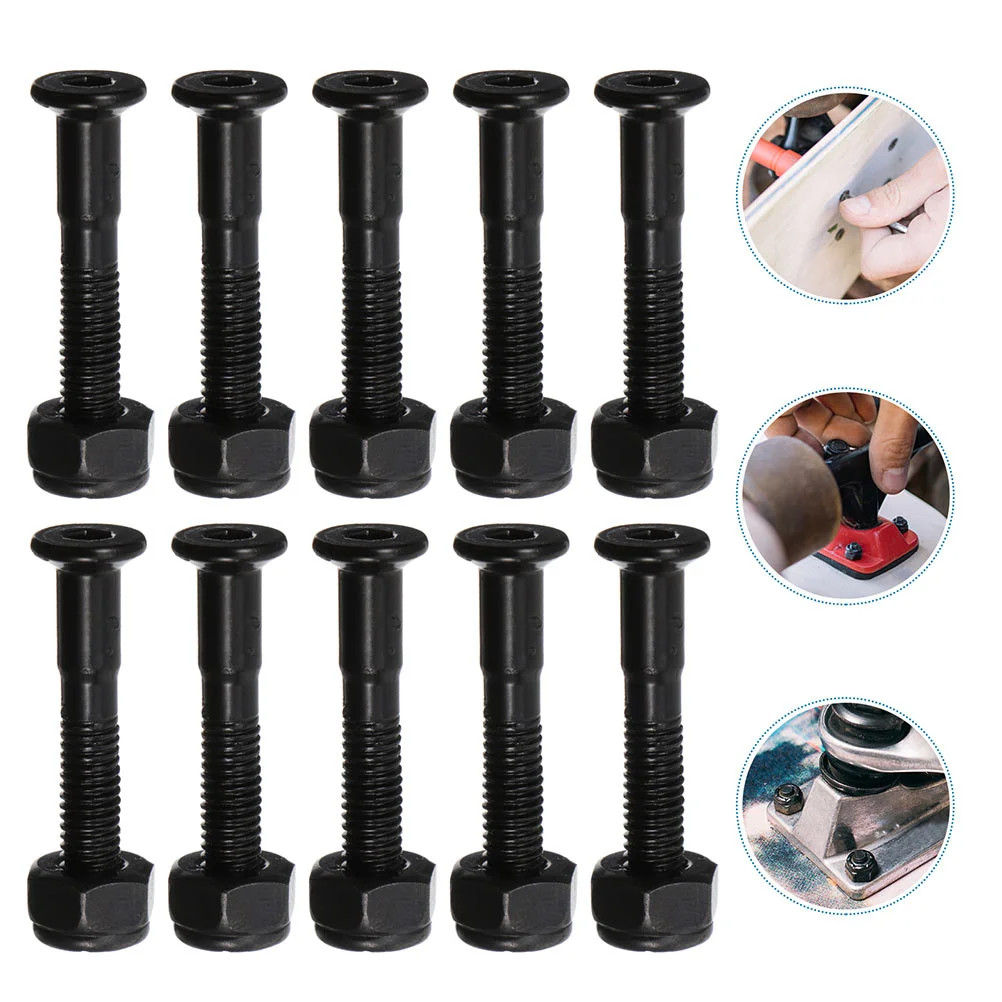 40 Sets Skateboard Bridge Studs Mounting Bolts Hardware Screws Longboard Accessories