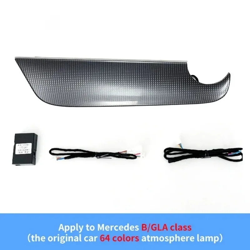 메르세데스 벤츠 B-클래스 W247 GLA H247용 차량 조수석 내부 패널 LED 앰비언트 라이트 센터 콘솔 스타라이트 데코 액세서리