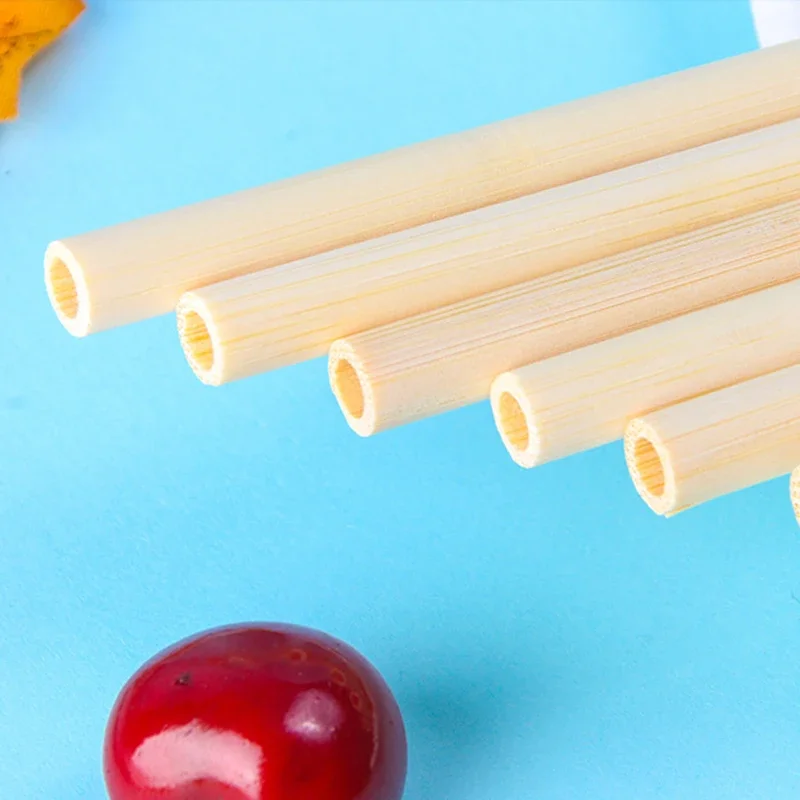 Drinking Straws 5/10pcs Reusable Bamboo for Bar Party