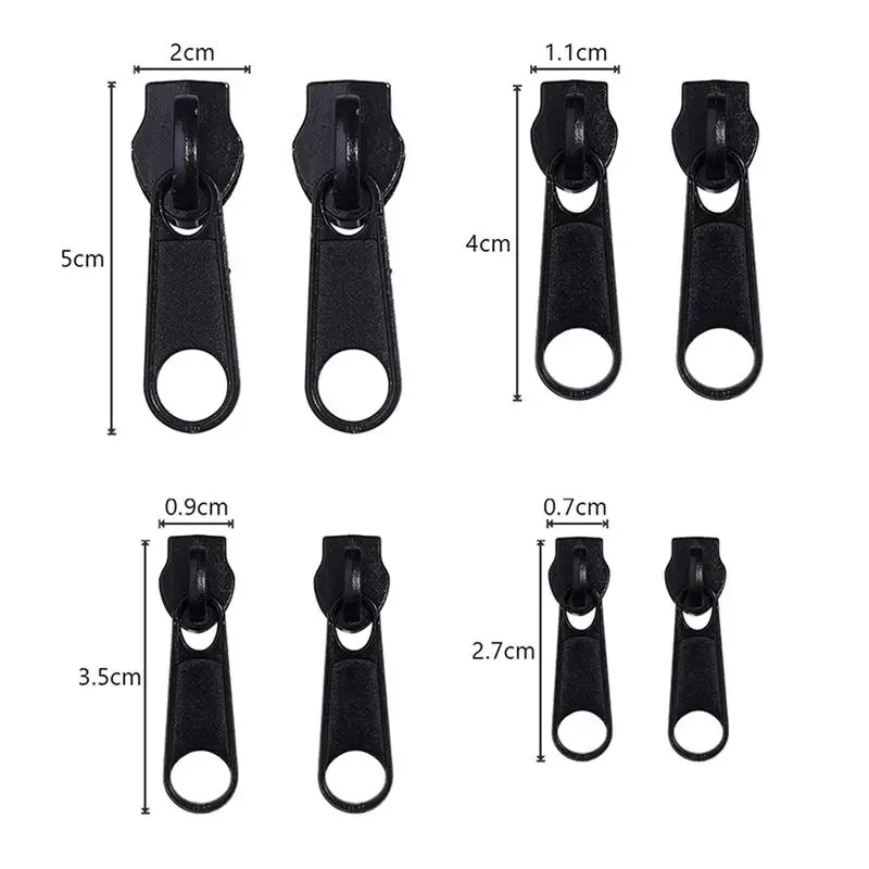 Description Picture 5 of item8Pcs 4 Sizes Set Universal Instant Fix Zipper Repair Replacement Slider Zippers For Sewing Clothes Bag Luggage Fix Repair