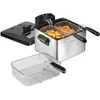 Hamilton Beach Triple Basket Electric Deep Fryer, 4.7 Quarts / 19 Cups Oil Capacity, Lid with View Window, Professional Style 1