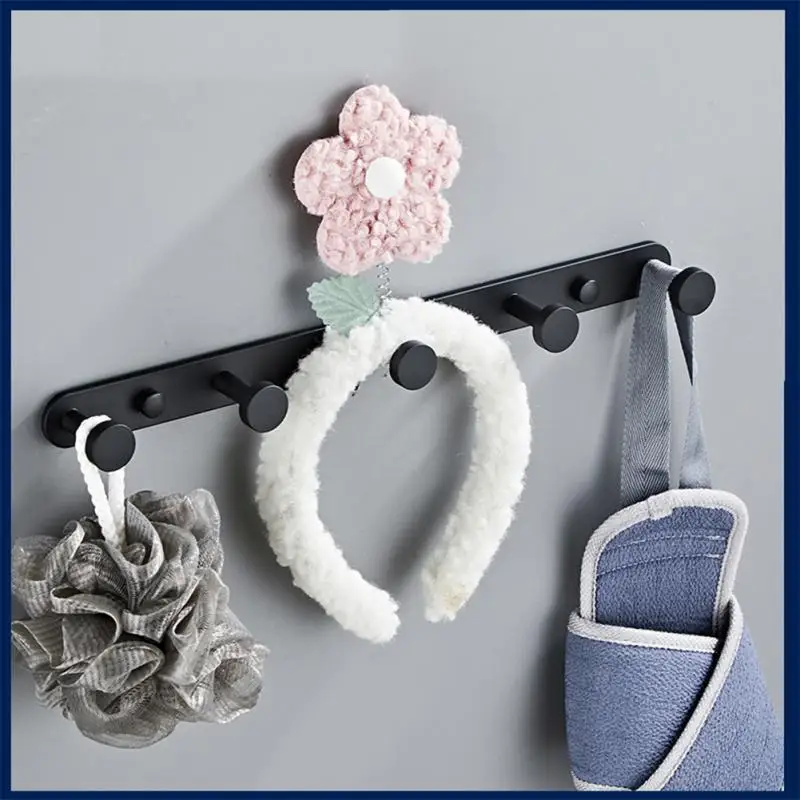 

Матовые черные Крючки из нержавеющей стали, аксессуары для ванной комнаты, настенный крючок, 4/5 крючков