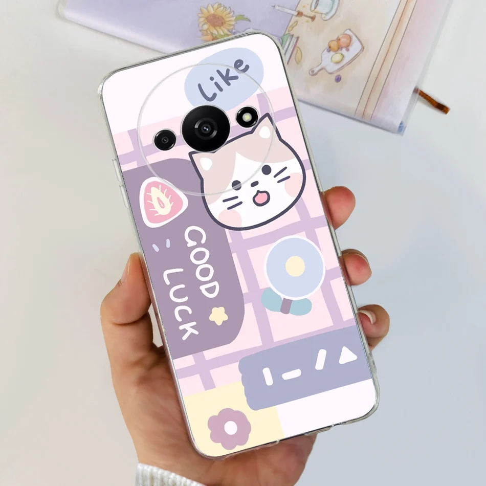 Elegant Printing Soft Silicone Clear TPU Slim Phone Case