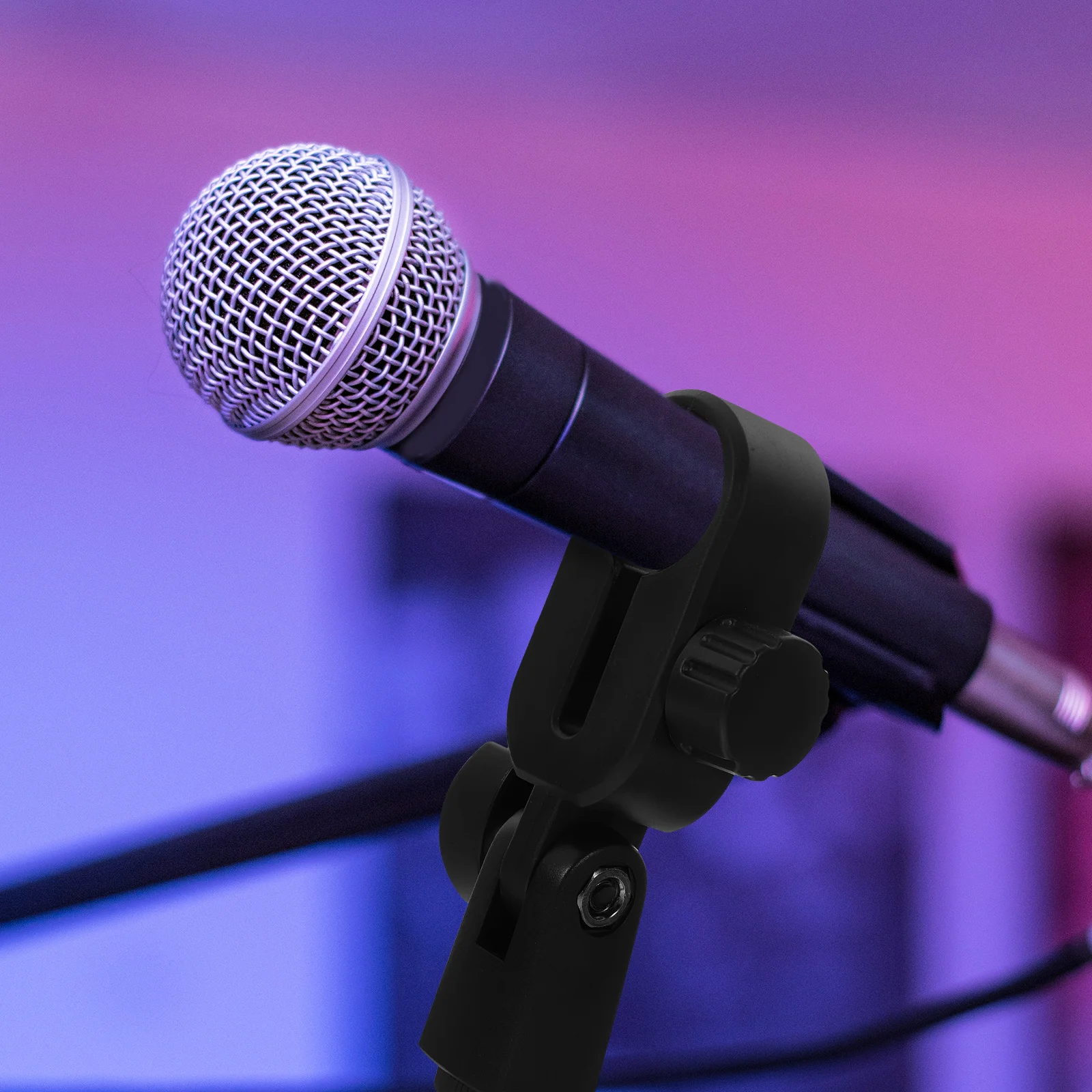 전문가용 마이크 홀더 클립, 표준 스탠드에 호환, 깨끗한 오디오를 위한 방진 기능