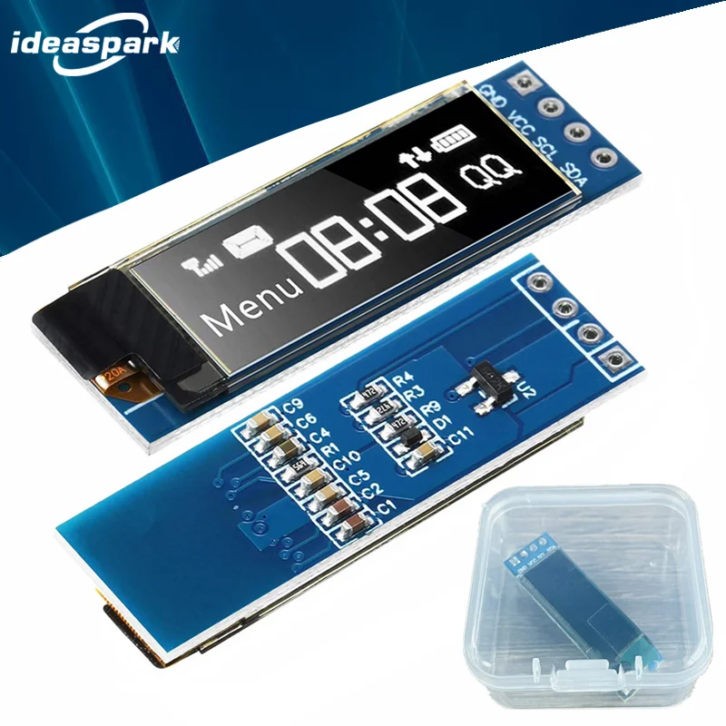 OLED Display Module 0.96 Inch SSD1306 I2C IIC SPI Serial 128X64 LCD 4 Pin YellowBlue WhiteBlue For Arduino Pin Headers Soldered