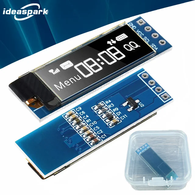 0,96-дюймовый модуль OLED-дисплея SSD1306 I2C IIC SPI Serial 128X64 ЖК-дисплей 4-контактный желтый синий белый синий для Arduino (контактные разъемы пайки) 5