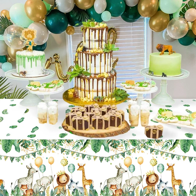 Nappe animaux de la Jungle sauvage une forêt Safari décorations de fête d'anniversaire faveurs pour enfants cuisine Table à manger couvre bébé douche 3