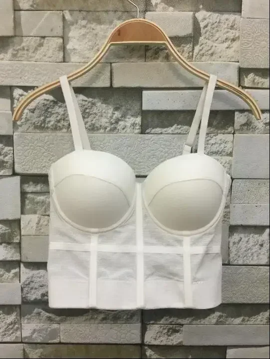 Women Lingerie Bra Mesh Push Up Bralet Corset Bustier Night Club Party Cropped Tops