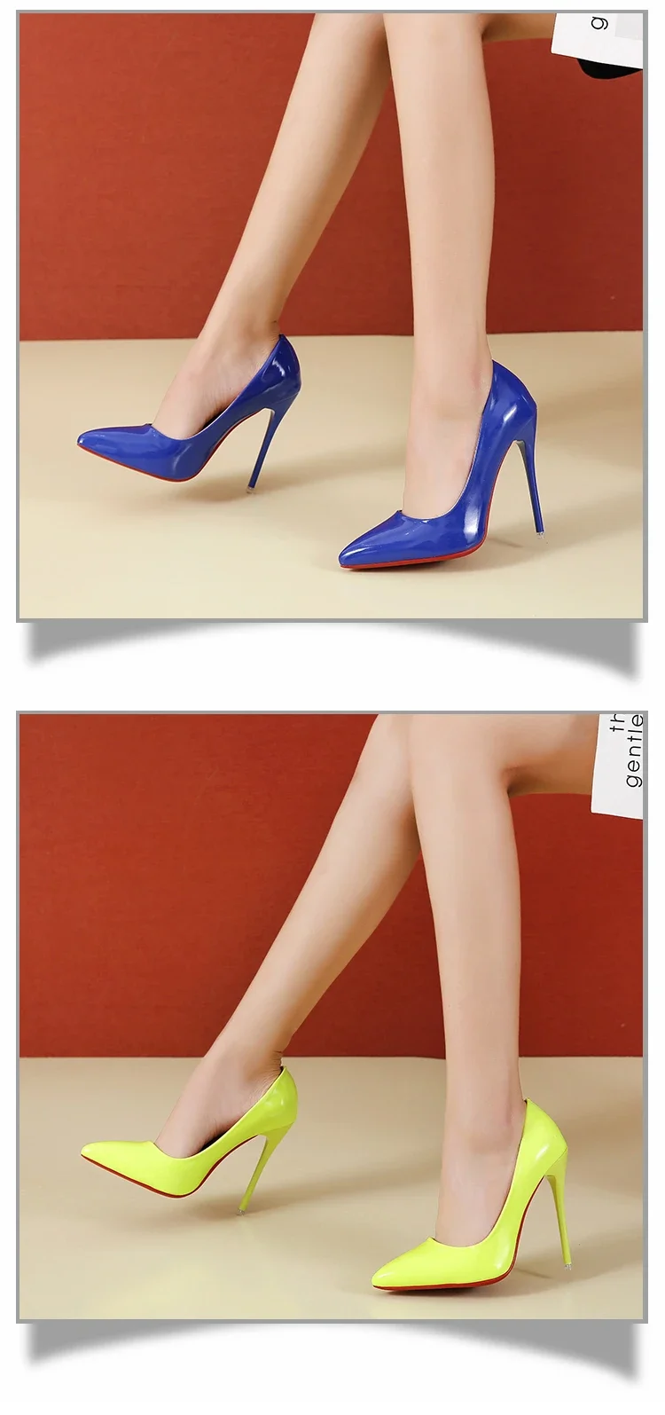 Scarpe da donna Tacchi alti rossi Décolleté sexy a punta