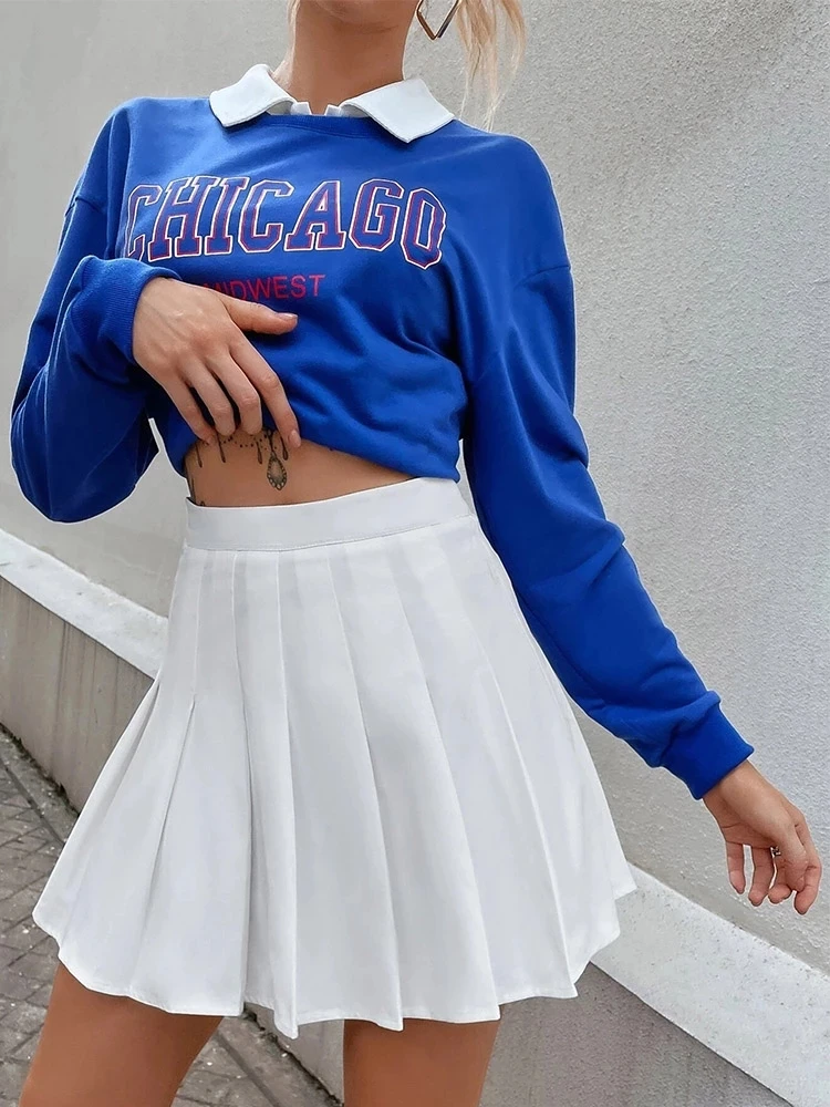 Jo's Magia Box 2022 Summer Preppy Style Y2K High-Waisted Women Mini Skirts Pleated A-Line Korean Fashion Harajuku Female Skirt 