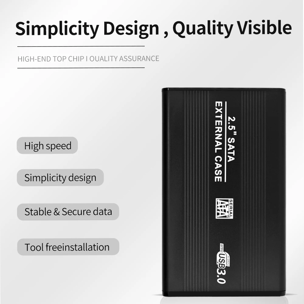 External hard drive case 2.5 HDD SSD hard drive enclosure SATA to USB 3.0 2.0 hard disk adapter Max 6Gbps 10TB external hard drive box hdd case enclosure hard drive adapter ssd adapter