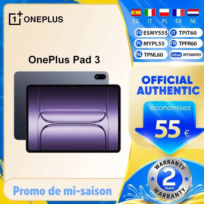 Tablet OnePlus Pad 3 12/512GB za $563.37 / ~2110zł