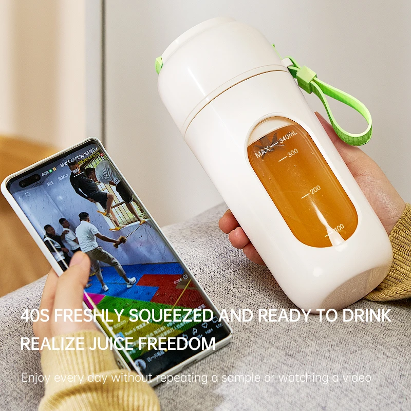 Portable Electric Juicer Cup for Smoothies, Shaved Ice, and Juices -12-Blade Stainless Steel Blender with Wireless Charging 6