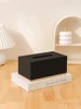 Japanese Style Simple Creative Bamboo Bottom Tissue Box Living Room Coffee Table Desktop Paper Box Household Napkin Storage Box 5