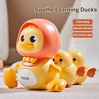 Cute Baby Learns To Crawl Electric Swinging Duck with Sound, Light and Music, Magnetic Baby Soothing Electric Duck Toy Gift 1