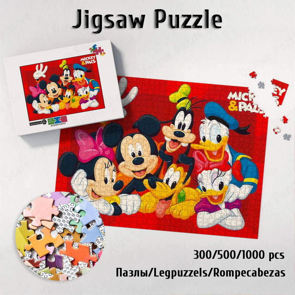 

Disney Family Cartoon Large Adult Jigsaw Goofy and Pluto Large Puzzle Game Mickey Mouse and Donald Duck Jigsaw Puzzles Toys Gift