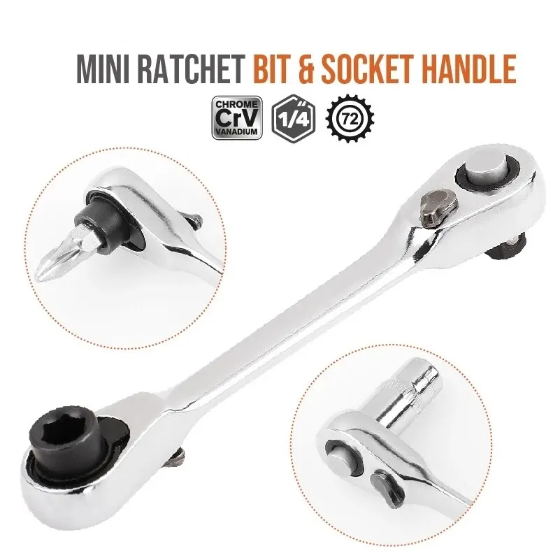 Description Picture 4 of itemMini Ratchet Wrench Double Ended Quick Socket Ratchet Wrench Screwdriver Hex Torque Wrenches Hand Repair Tools 4.8 2391 Revie