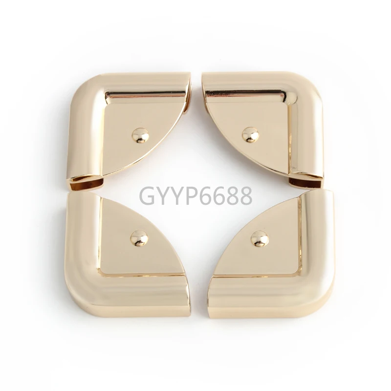 4/20/1000PCS 36x36mm Light Gold Metal Handbag Corner Protector For Making Bags Purse Strap Cover Clasp Safety Guard Accessories