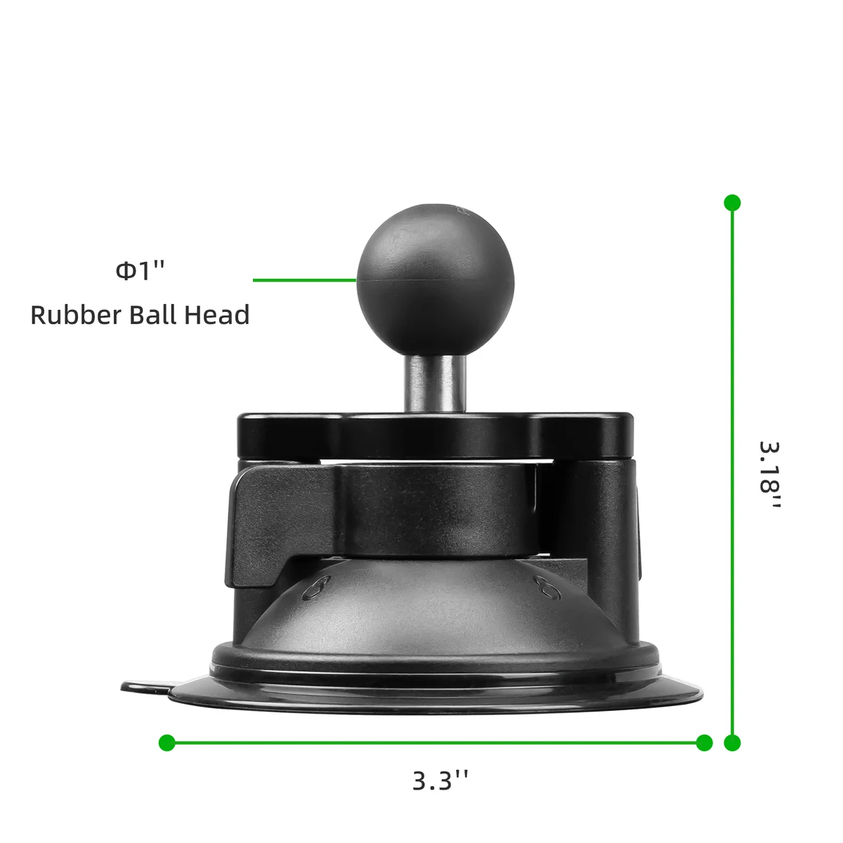 FANAUE Mobile Phone Holder Car Mount GPS Twist-Lock Composite Suction Cup Base with Ball Vehicle Windshields for RAM Mounts — view 5